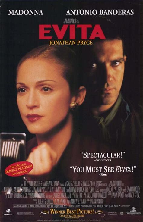 Evita movie poster with Madonna and Antonio Banderas | Argentina ...