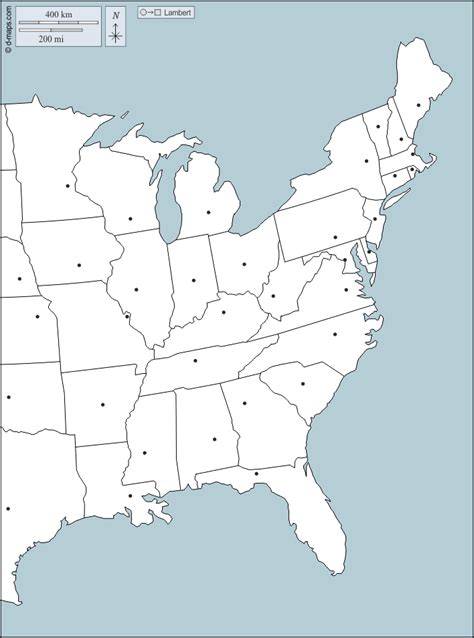 Blank United States Map East Coast - bmp-get