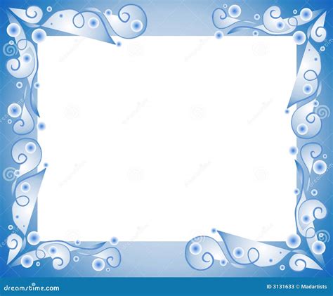 Decorative Blue Frame Border Stock Illustration - Illustration of pattern, element: 3131633