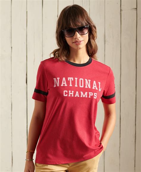 Women's Collegiate Ivy League T-Shirt in Chilli Pepper | Superdry US