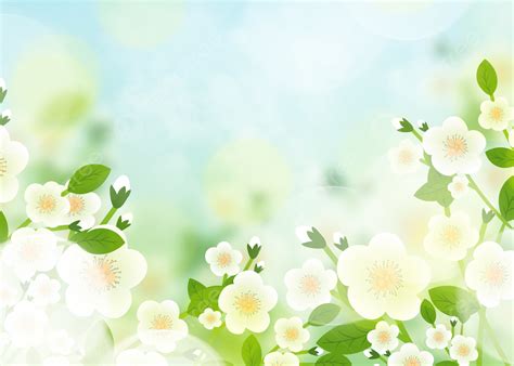 Spring Flower Blue Sky Light Effect Creative Background, Desktop ...