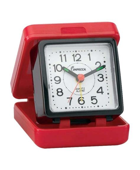 Travel Beep Alarm Clock, Red/Black