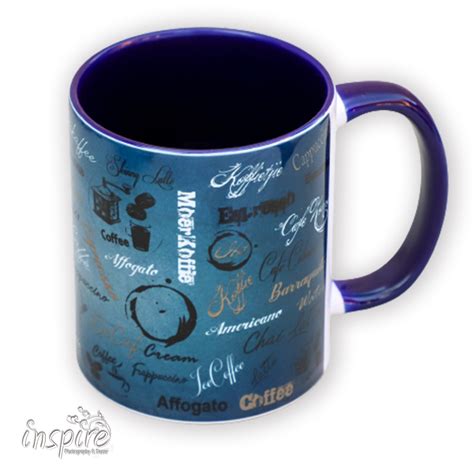 Coffee Themed Coffee Mug (Navy) - Inspire Online Shop