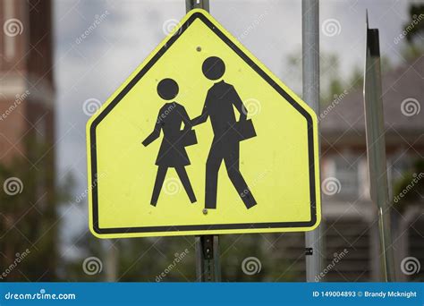 School Zone and Crosswalk Sign Stock Image - Image of mandatory ...