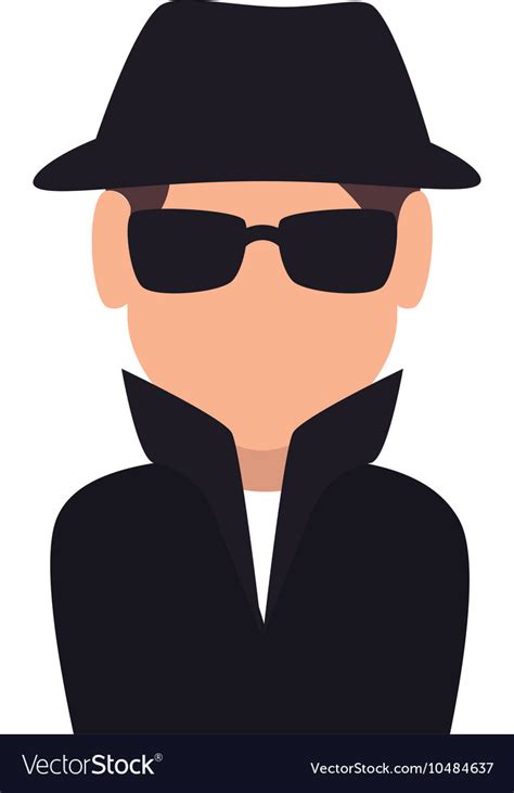 Spy man agent Royalty Free Vector Image - VectorStock