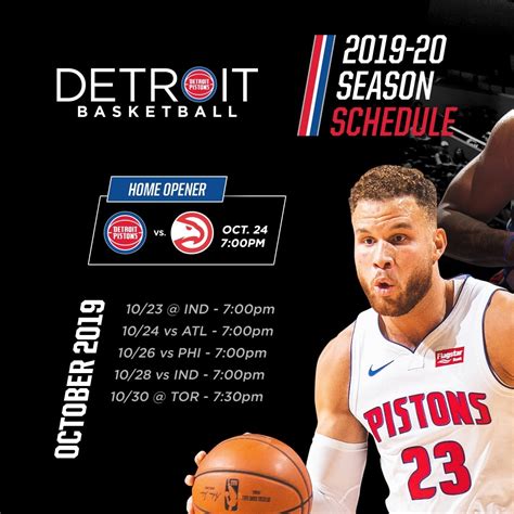 2019-2020 Detroit Pistons Schedule Breakdown Photo Gallery | NBA.com