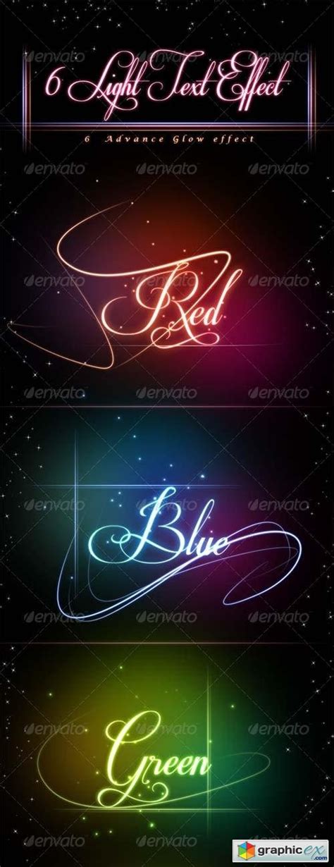 Glowing Light Text Effect » Free Download Vector Stock Image Photoshop Icon