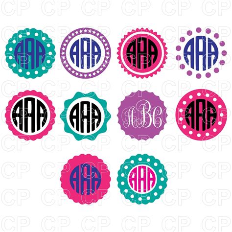 Circle monogram 2 svg bundle – Artofit