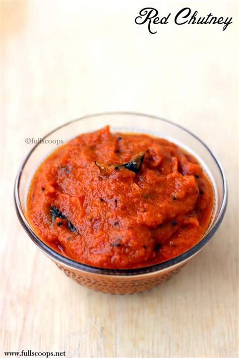 Red Chutney for Idli and Dosa ~ Full Scoops - A food blog with easy ...
