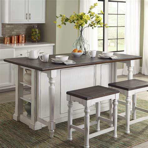 August Grove Kitchen Island with Wood Top & Reviews | Wayfair.ca