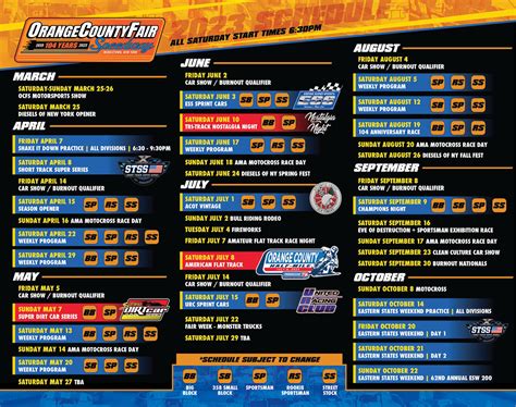 Orange County Fair Speedway 2024 Schedule - Velma Valentia