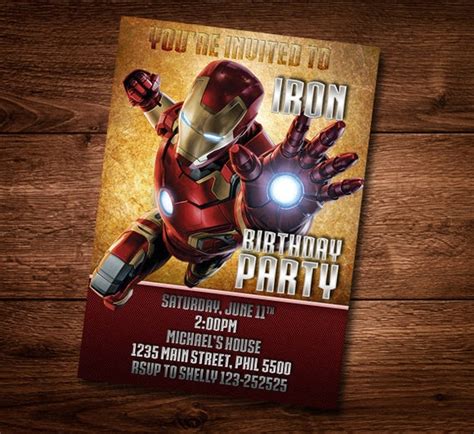 Iron Man Birthday Card Customized Birthday Theme Birthday