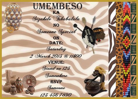 African Traditional Wedding Invitations Templates Free - Wedding Invitations Designs