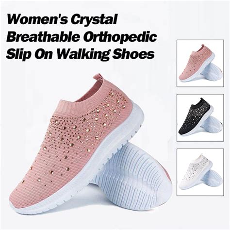 CRYSTAL BREATHABLE ORTHOPEDIC WALKING SHOES