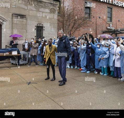 Nurses, doctors, medical staff attend mayor Bill de Blasio and first lady Chirlane McCray ...