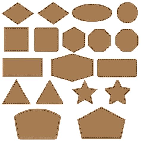 Leather Patch icon vector set. Leather Pattern illustration sign ...