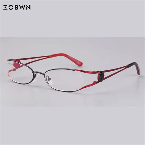 Fashion half frame Women Eyeglasses Ladies Spectacles Frame Retro Women ...