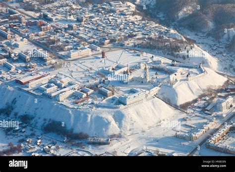Tobolsk, Tjumen, Russland im Winter, Ansicht von oben Stockfotografie - Alamy