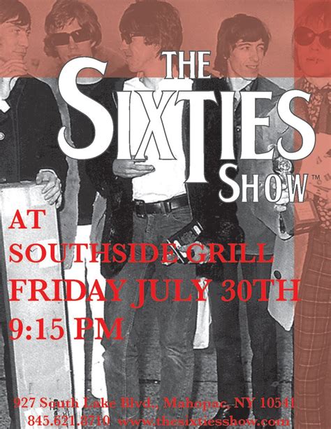 TheSixtiesShow: The Sixties Show at Southside Grill-Mahopac NY