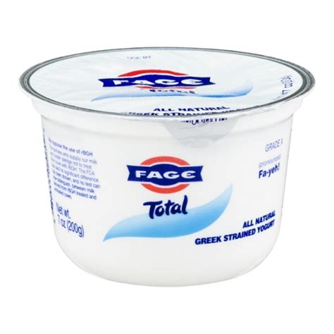 Fage Total Yogurt Greek Strained All Natural 7 OZ PrestoFresh Grocery ...