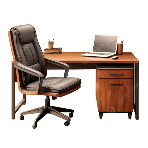 Office Desk With Chair Png, Seat, Design, Furniture PNG Transparent ...