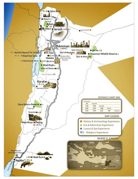 Map Of Jordan – Jordan Tours & Travel