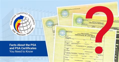 Facts about the PSA and PSA birth certificates