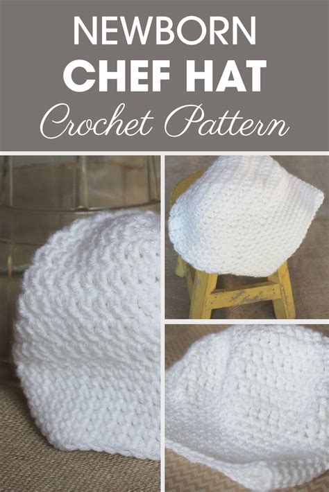 Newborn Chef Hat Crochet Pattern - Cream Of The Crop Crochet