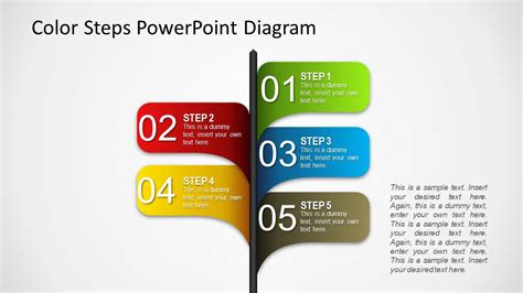 Color 5 Steps Shape for PowerPoint - SlideModel