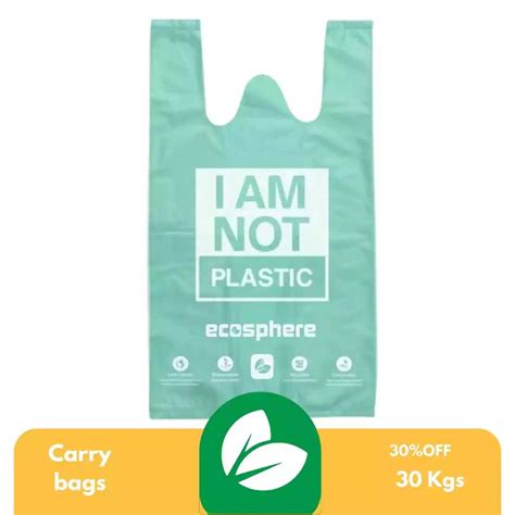 Carry Bags - Bio plastic(PLA)- Ecosphere 100% Biodegradable Eco-friendly 1 KG (All Sizes ...