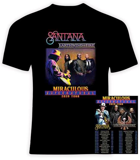 Santana and Earth Wind & Fire 2020 Concert t shirt/PhoenixTeez