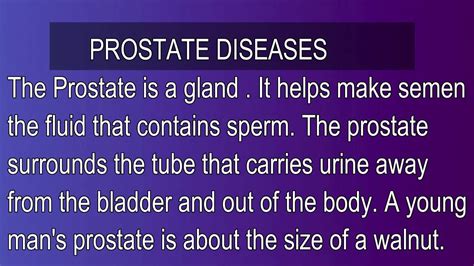 Prostate Diseases Causes - YouTube
