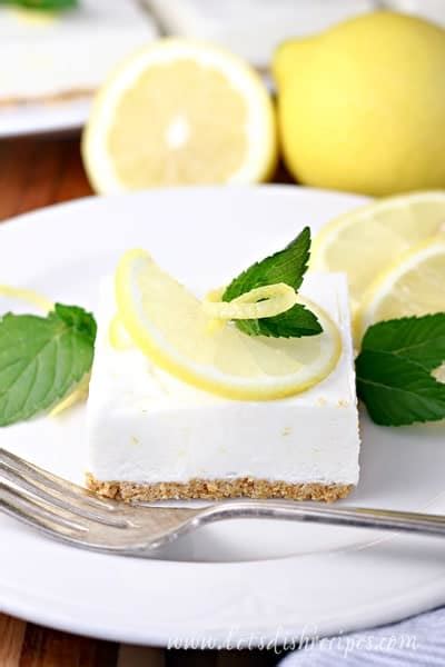 Frozen Lemon Bars | Let's Dish Recipes