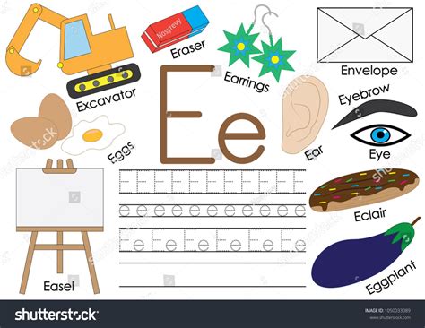 Letter E. English alphabet. Connect the dots. Educational game for ...