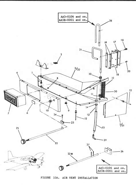 Parts Diagram Grumman Figure 33A AA5 Air Vent Installation | Grumman ...