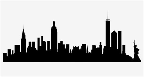 City skyline silhouette, New york skyline silhouette, Skyline silhouette