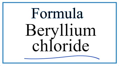 Beryllium chloride formula