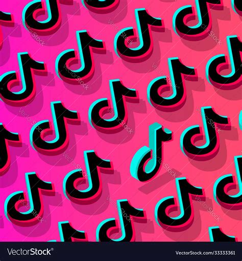 Tiktok social network pattern background odessa Vector Image