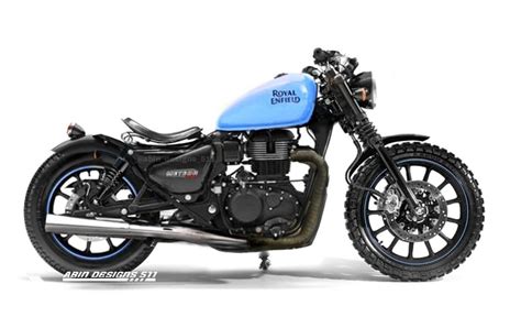 Royal Enfield Meteor 350 Digitally Modified Into A Brawny Bobber