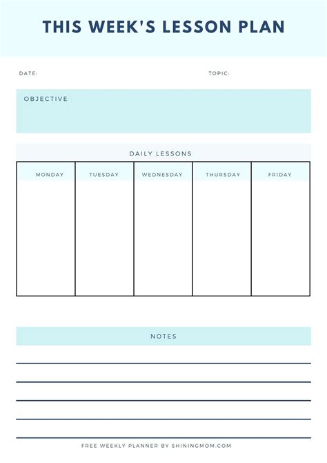 Weekly Lesson Plan Templates: 15 Best Lesson Planners, Free Download!