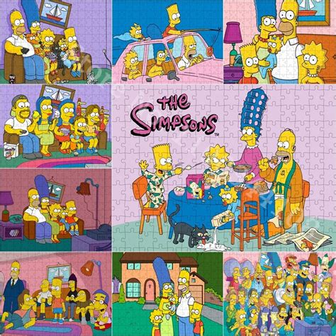 Disney Cartoon The Simpsons Characters Jigsaw Puzzles 300/500/1000 ...