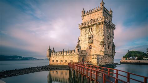 Belém tower, a castle out of the 'age of discovery' of Portugal. Defending the Tagus river ...