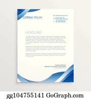 900+ Abstract Blue Business Letterhead Template Clip Art | Royalty Free - GoGraph