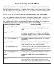 Argument Building Cold War Effects 1 .pdf - Argument Building - Cold ...