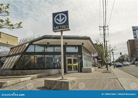 Montreal Subway System Fabre Metro Station Editorial Photo - Image of ...