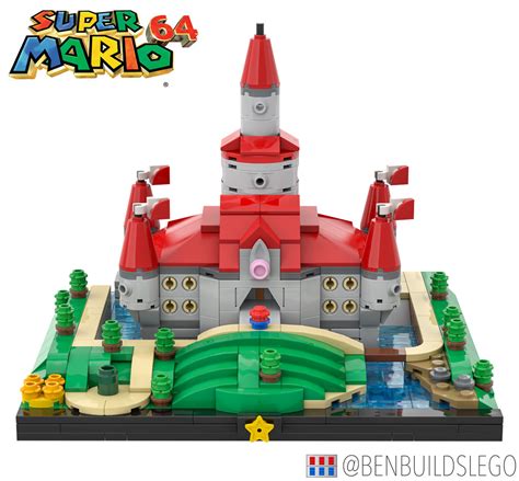 LEGO Peach's Castle (Super Mario 64) | This microscale MOC d… | Flickr