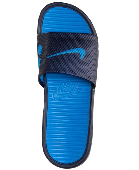 Nike Men'S Benassi Solarsoft Slide Sandals From Finish Line in Blue for Men | Lyst