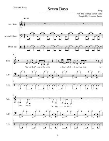 Seven Days (arr. Amanda Taylor) Sheet Music | Sting | Choir