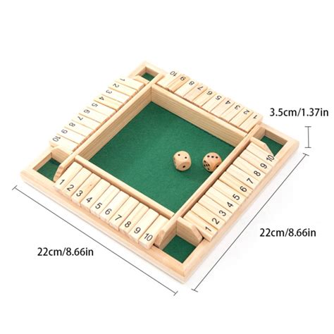 BJBSJSZ Dice Game,2 to 4 Player Family Wooden Board Table Math Games ...