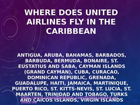 where does united airlines fly in the caribbean